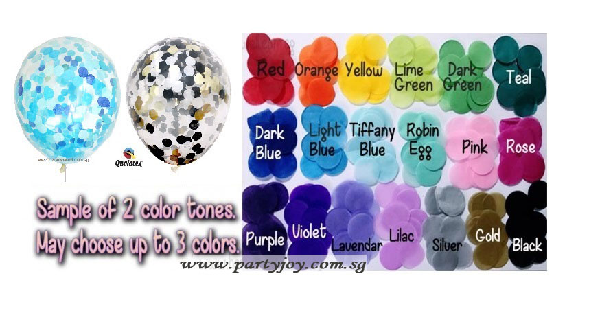 Confetti Customize Colour Helium Latex Balloon